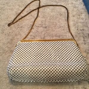 Vintage White and Gold Chain Bag